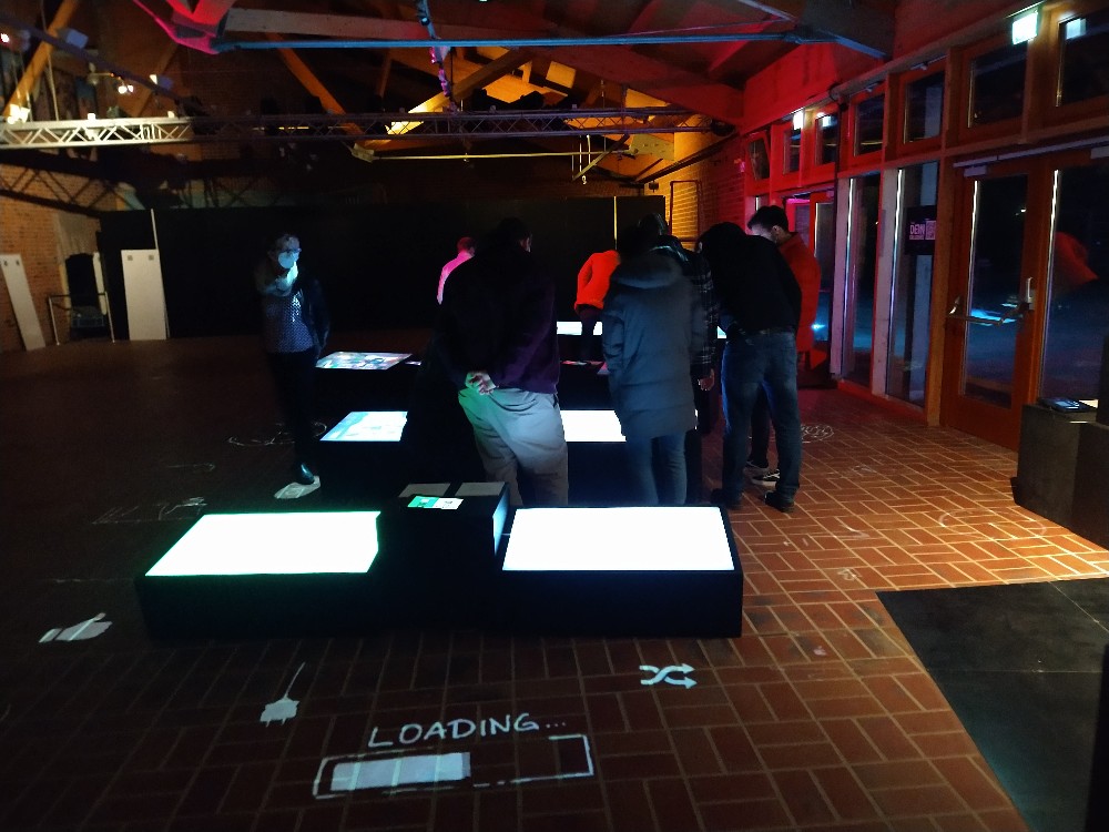 Foto der Monitore in der Ziegelei Lage